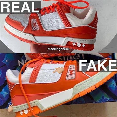 louis vuitton trainer sneaker fake vs real